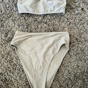 Elegant Silver Women's swim Set